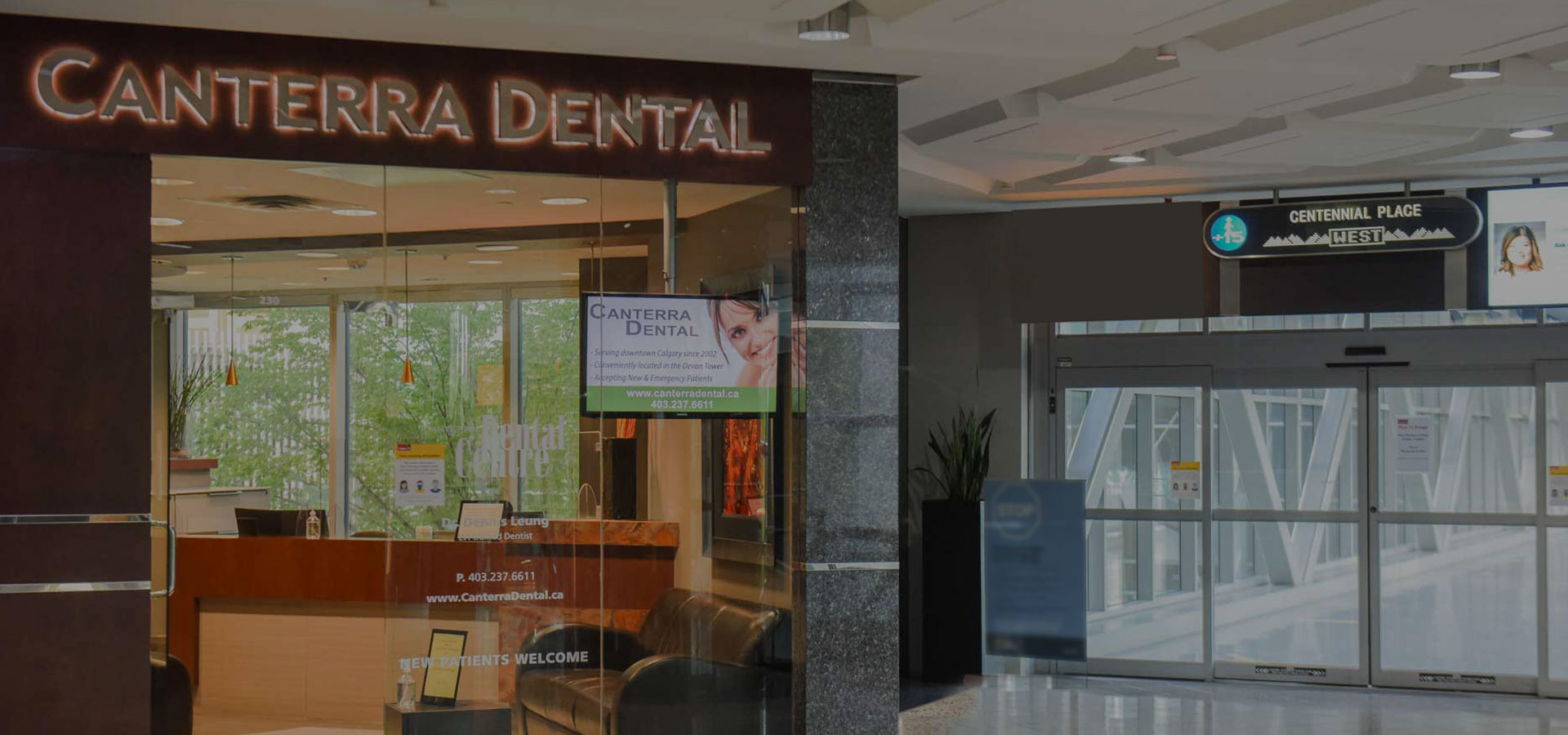 Clinic Entrance | Canterra Dental Centre | Downtown Calgary | General and Family Dentist